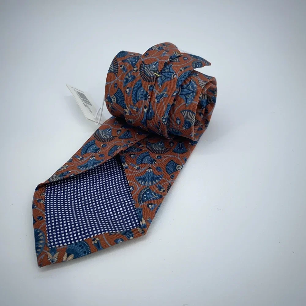 Eton Tie Mens One Size Colorful Floral‎ Silk Classic Fit Necktie Italy Made NWT